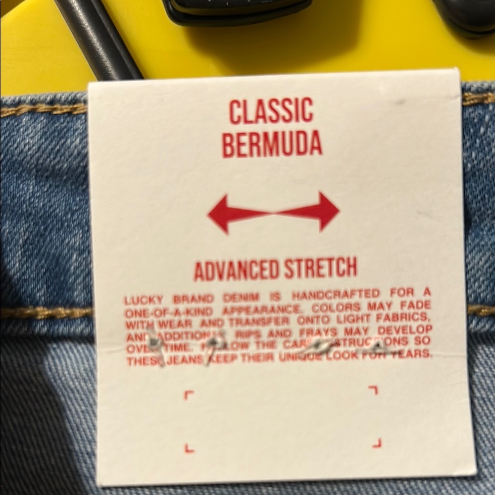 Blue Denim Shorts with Raw Hem - Picture 8 of 10
